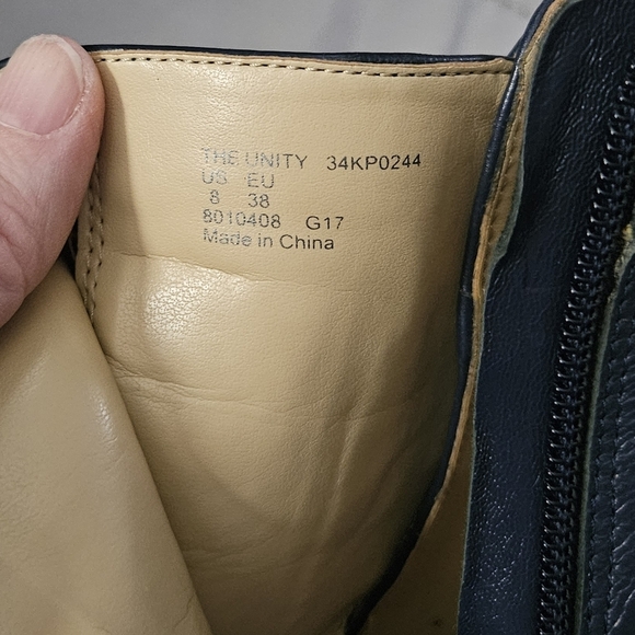 Katy Perry Navy Ankle Boots with Silver Accents Size 8 - Picture 8 of 9